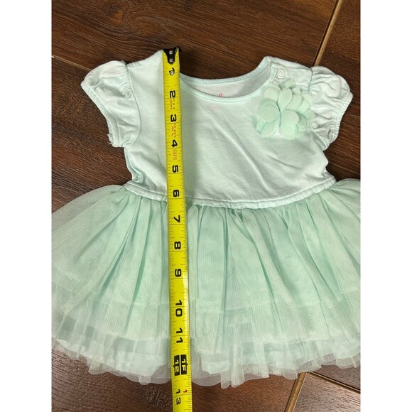 Cherokee Girls Size 3-6 Months Mint Tulle Tutu Dress With Diaper Cover! - Picture 3 of 7